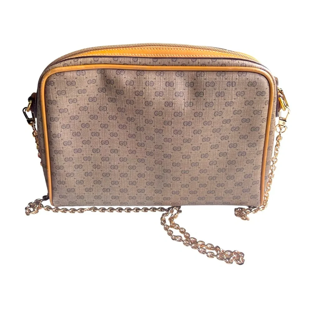 Vintage GUCCI logo zip shoulder bag purse - Picture 2 of 10